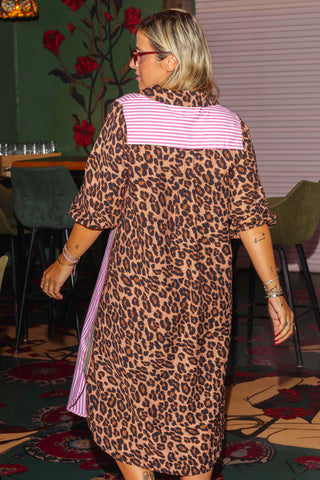 Hazel Dress - Pink Stripe