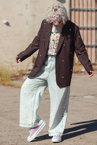 Heart Blazer - Chocolate