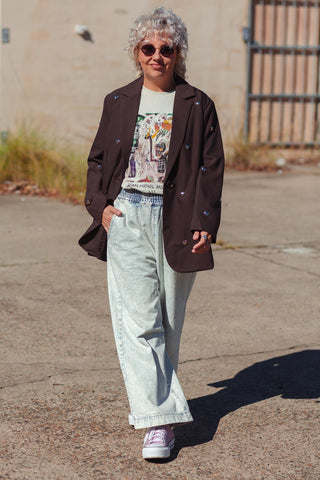 Heart Blazer - Chocolate