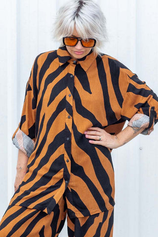 Hendrix Button Up - Tiger
