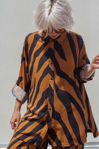 Hendrix Button Up - Tiger
