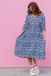 Bindii Dress - Navy