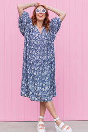 Bindii Dress - Navy