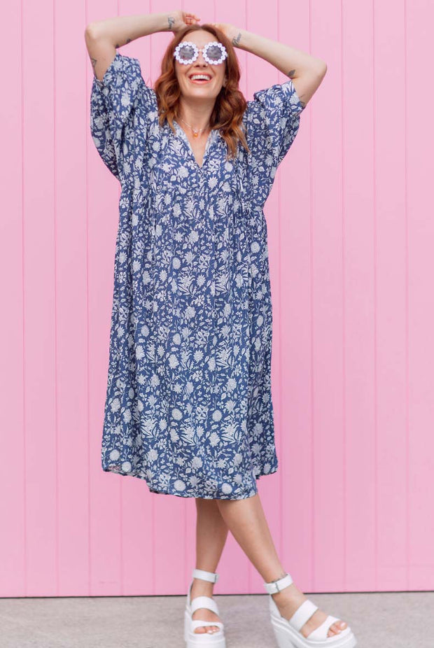 Bindii Dress - Navy