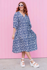 Bindii Dress - Navy