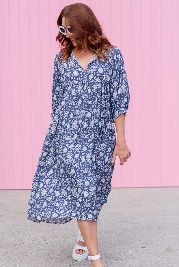 Bindii Dress - Navy