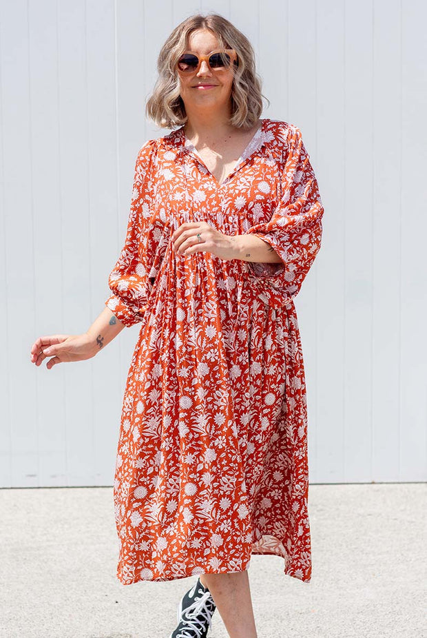 Bindii Dress - Rust