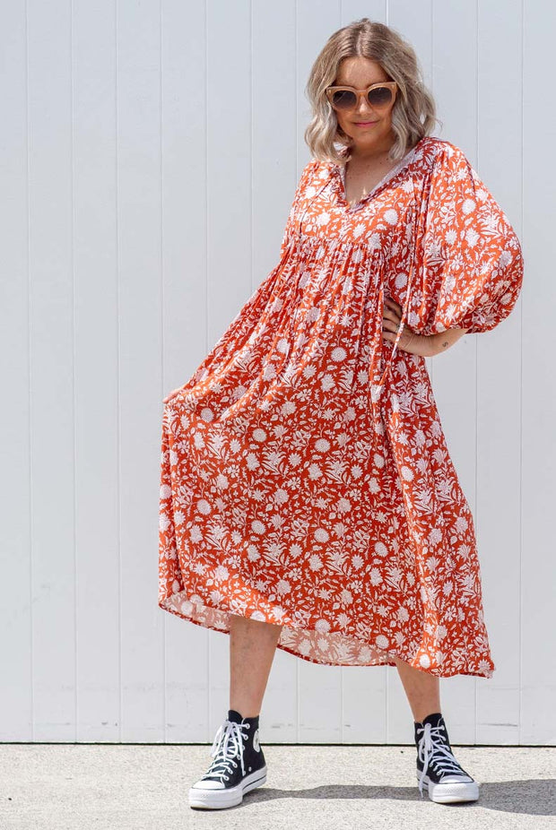 Bindii Dress - Rust