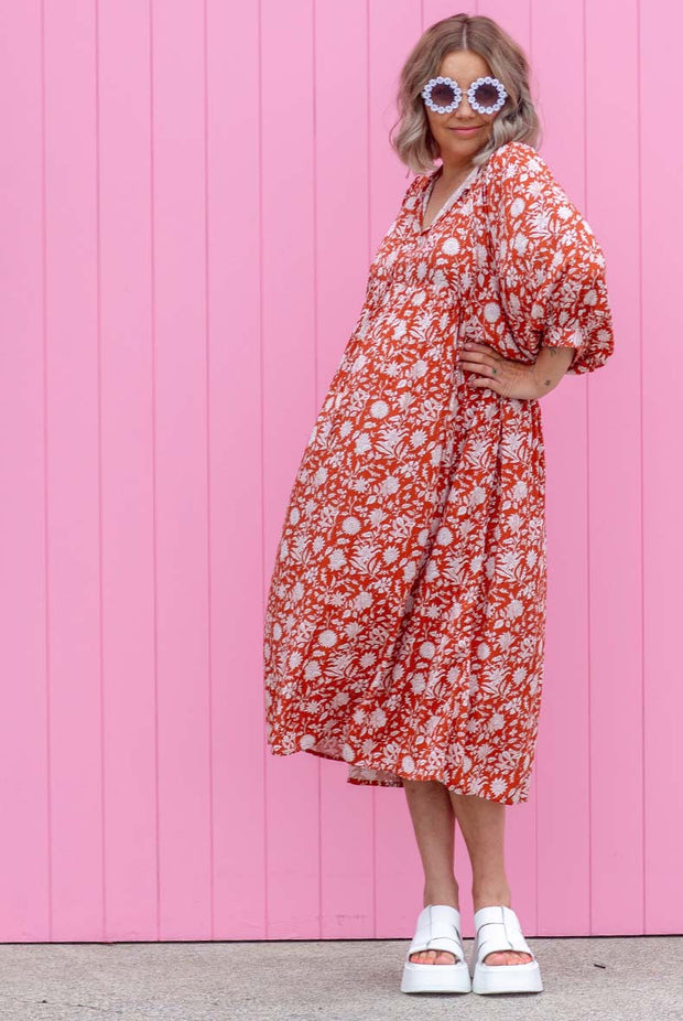 Bindii Dress - Rust
