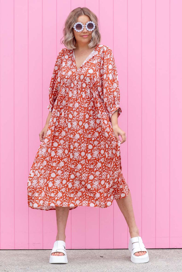 Bindii Dress - Rust