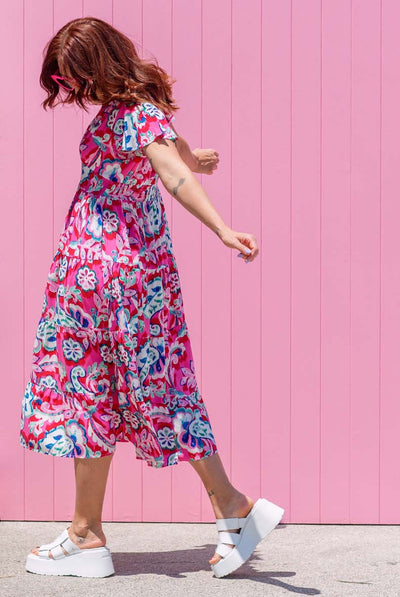 Izzy Midi Dress - Pink