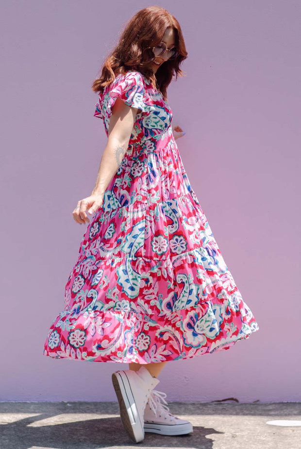 Izzy Midi Dress - Pink