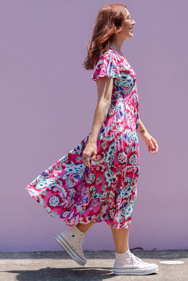 Izzy Midi Dress - Pink