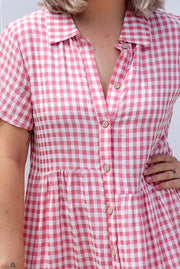 Jovie Dress - Pink Check