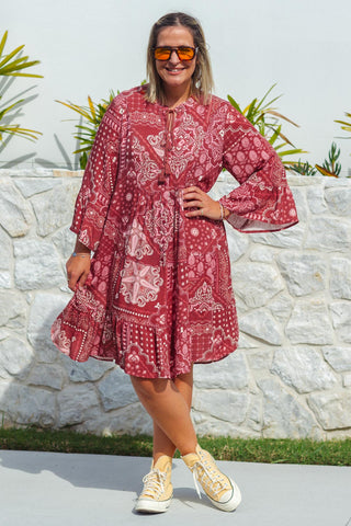 Juliette Dress - Red Floral