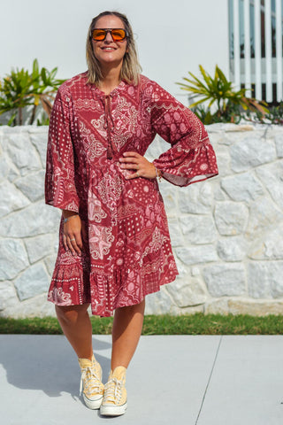 Juliette Dress - Red Floral