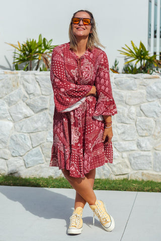 Juliette Dress - Red Floral
