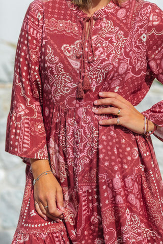 Juliette Dress - Red Floral