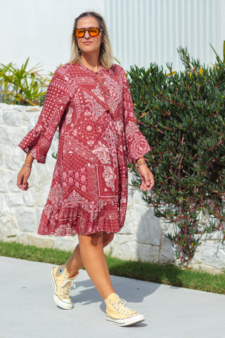 Juliette Dress - Red Floral