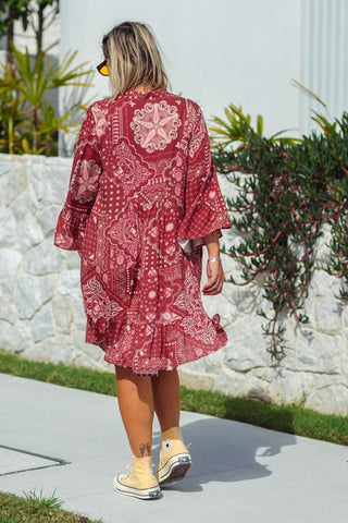 Juliette Dress - Red Floral