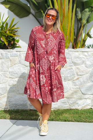 Juliette Dress - Red Floral