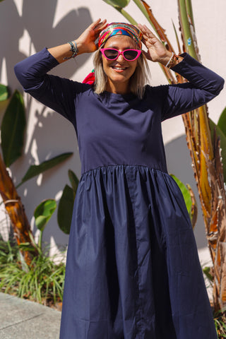Junie Dress - Long Sleeve Navy