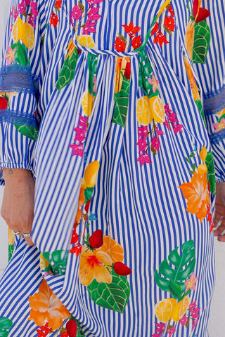 Juno Dress - Blue Stripe