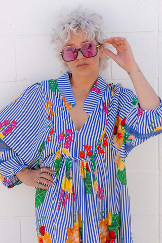 Juno Dress - Blue Stripe