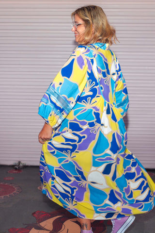 Juno Dress - Blue Tropics