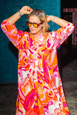 Juno Dress - Flower Child Pink