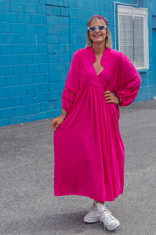 Juno Dress - Hot Pink