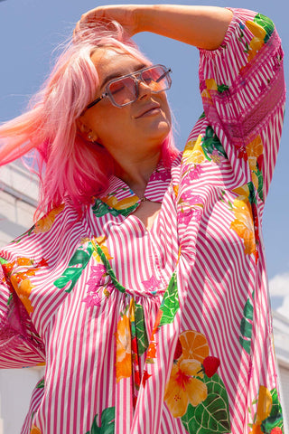 Juno Dress - Pink Stripe
