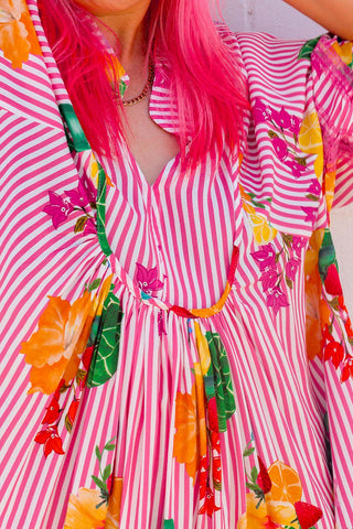 Juno Dress - Pink Stripe