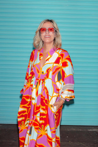 Juno Dress - Pink Tropics