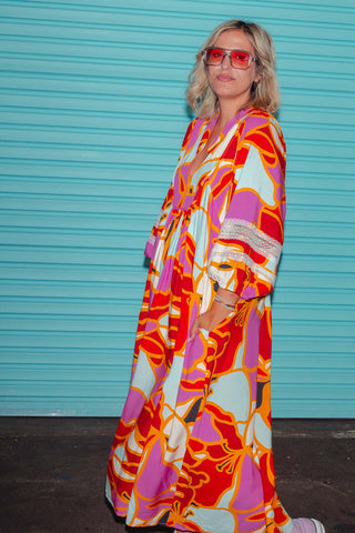 Juno Dress - Pink Tropics