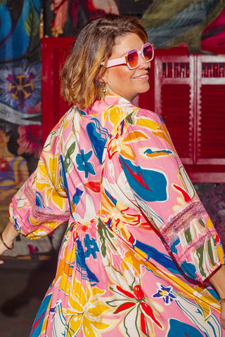 Juno Dress - Pink Tropics