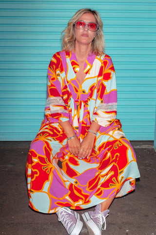 Juno Dress - Pink Tropics