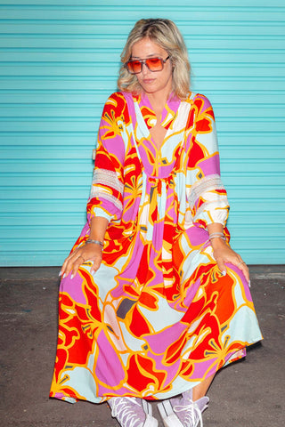 Juno Dress - Pink Tropics
