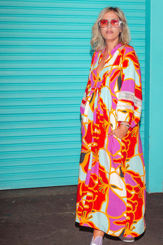 Juno Dress - Pink Tropics