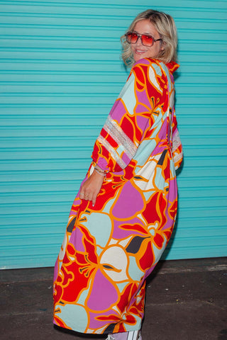 Juno Dress - Pink Tropics