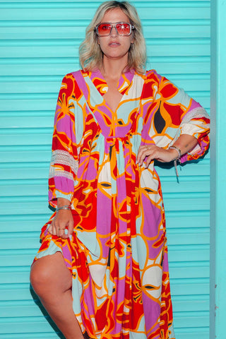 Juno Dress - Pink Tropics