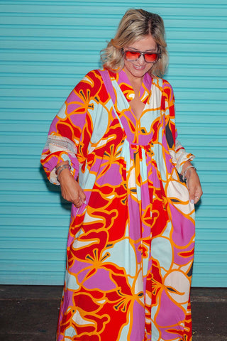 Juno Dress - Pink Tropics