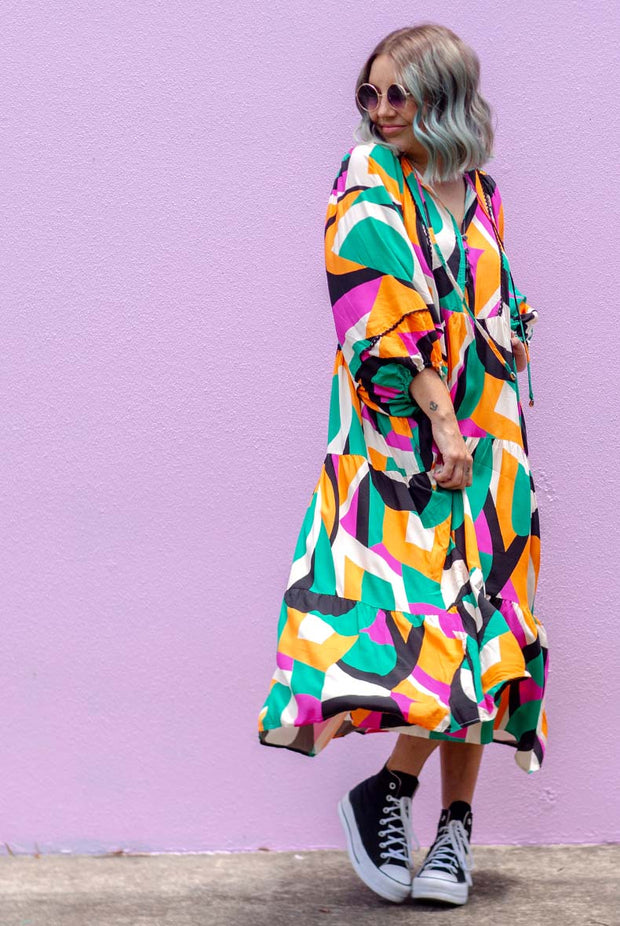 Kaleidoscope Boho Maxi - Green
