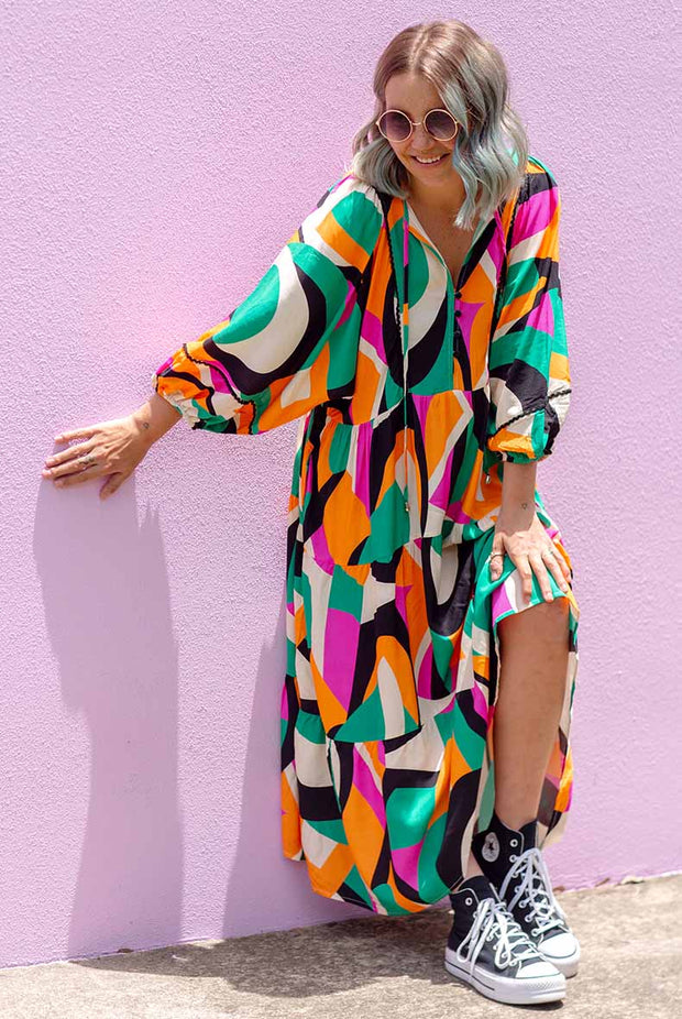 Kaleidoscope Boho Maxi - Green