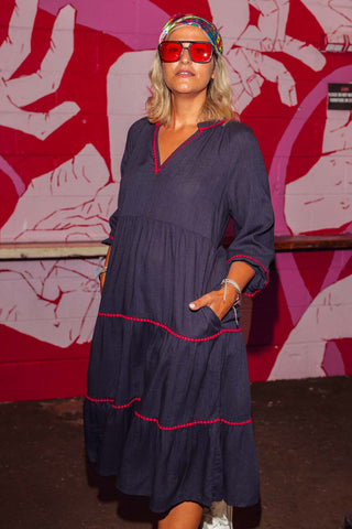 Keira Dress - Navy