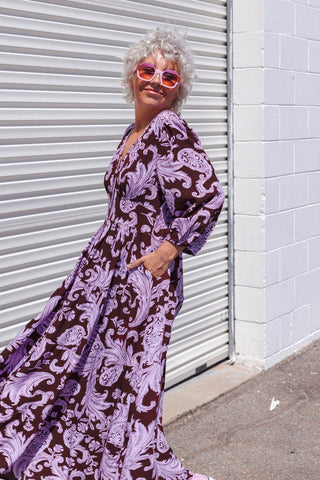 Kenna Dress - Lilac Paisley
