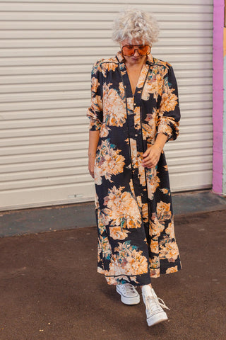 Kimba Dress - Black Floral