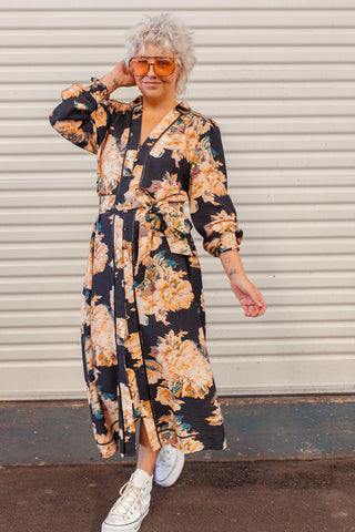 Kimba Dress - Black Floral