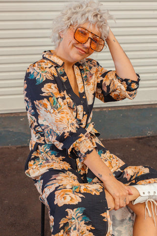 Kimba Dress - Black Floral