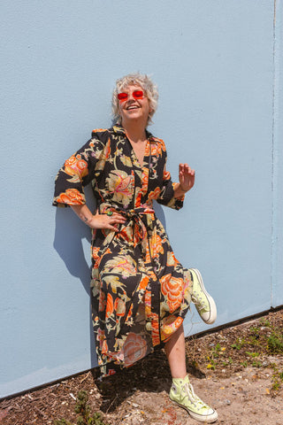 Kimba Dress - Dahlia Black